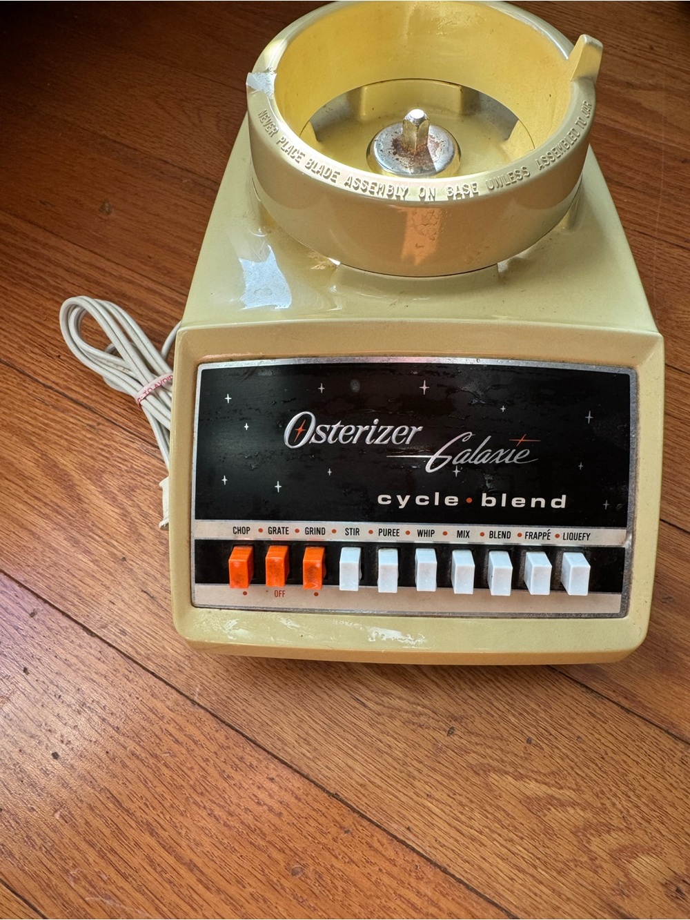 Vintage Osterizer Galaxie Cycle Blend Blender Base 1970s Retro Kitchen
